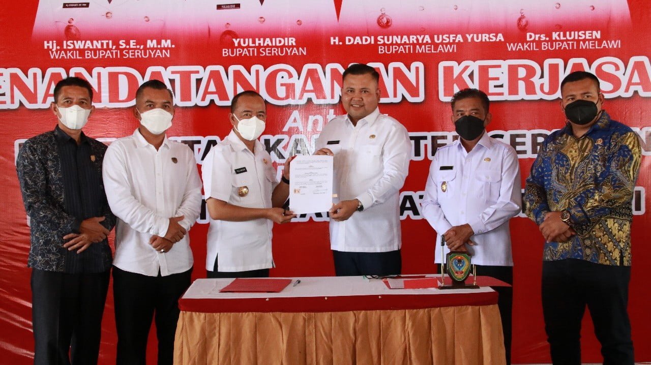 Tingkatkan Kerjasama, Pemkab Melawi dan Pemkab Seruyan Sepakati MoU Pembangunan Daerah